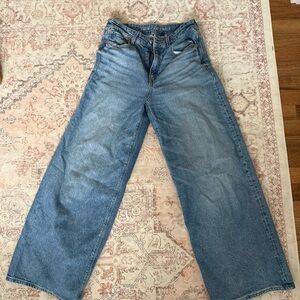 American Eagle Light Blue Denim Jeans - Embroidered Waistband